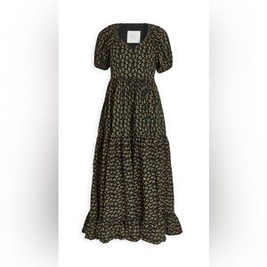 Sister Jane - Dream Pony Up Tiered Maxi Dress black floral size S